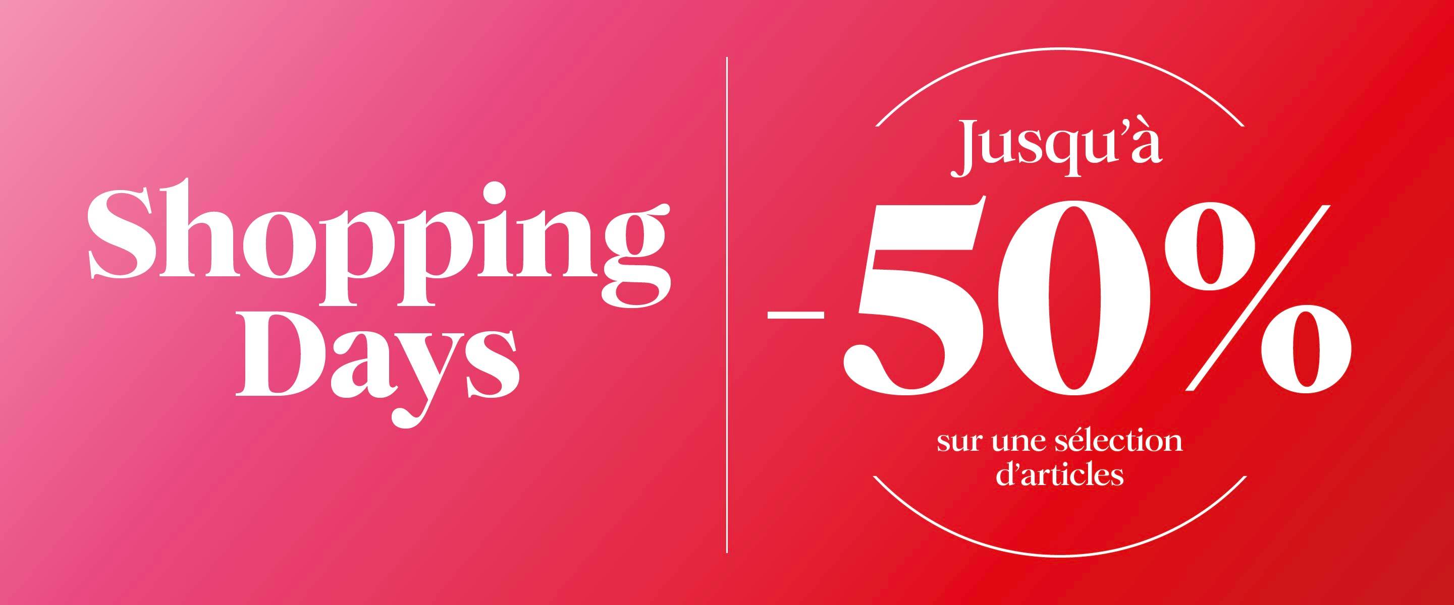 Jusqu'à -50% sur une sélection d'articles 