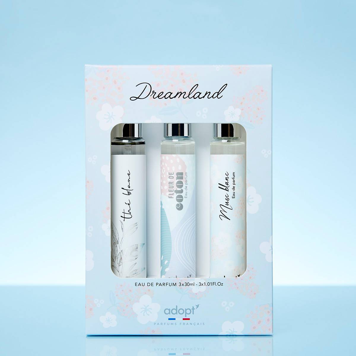 Dreamland Coffret 3 eaux de parfums Thé Blanc 30 ml, Fleur de coton 30