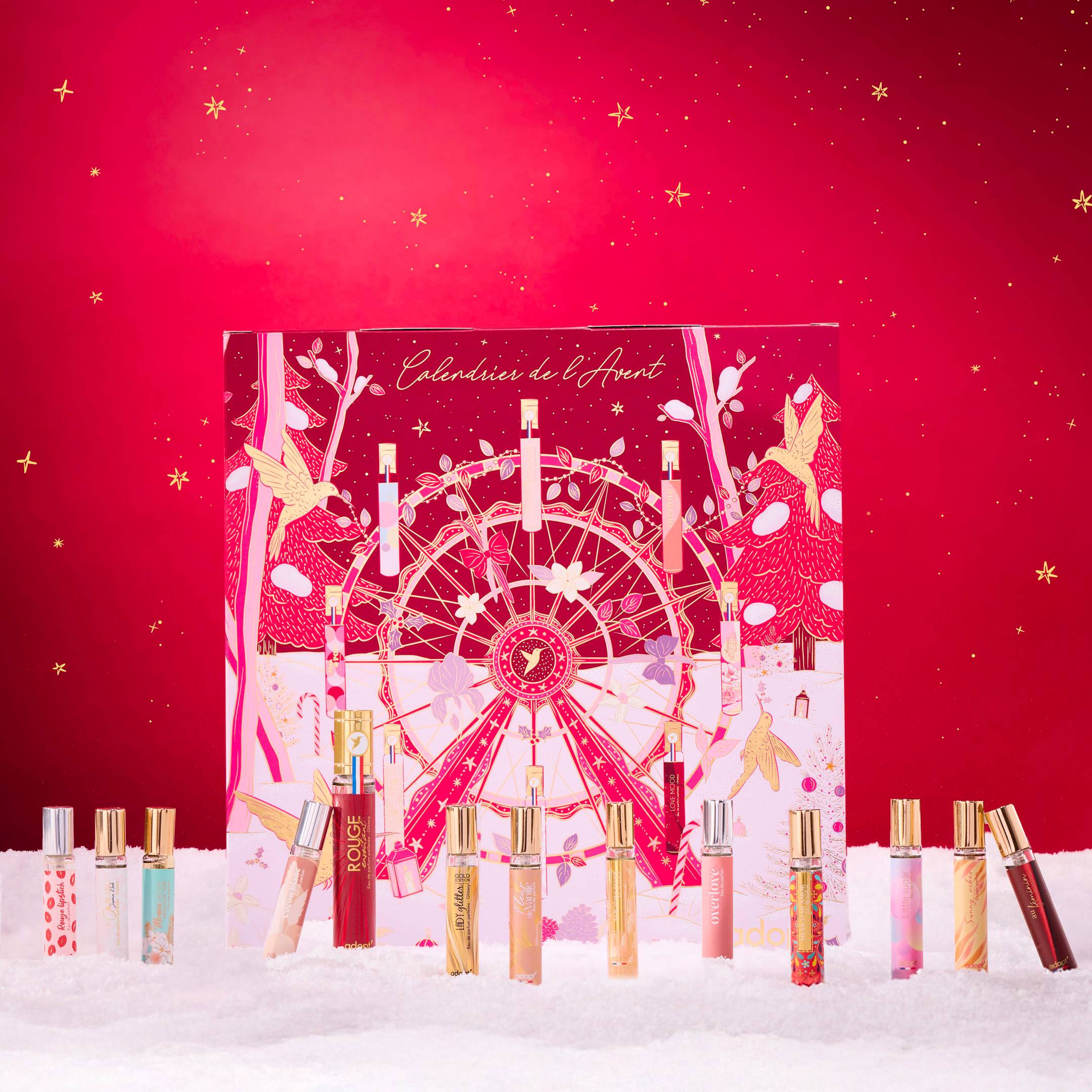 Calendrier De L'Avent Parfums 2025 - 24 Parfums Miniatures + Ornements Acrylique, Cadeau De Noël Luxe