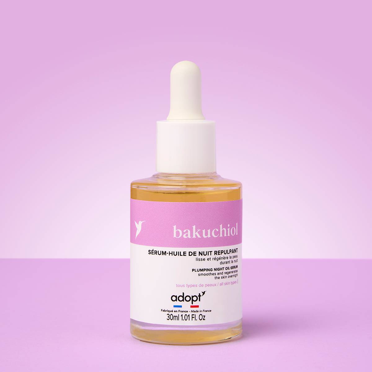 Gladmakend & Volumeboostend - Plumping Nacht Olie-Serum met Bakuchiol 30 ml