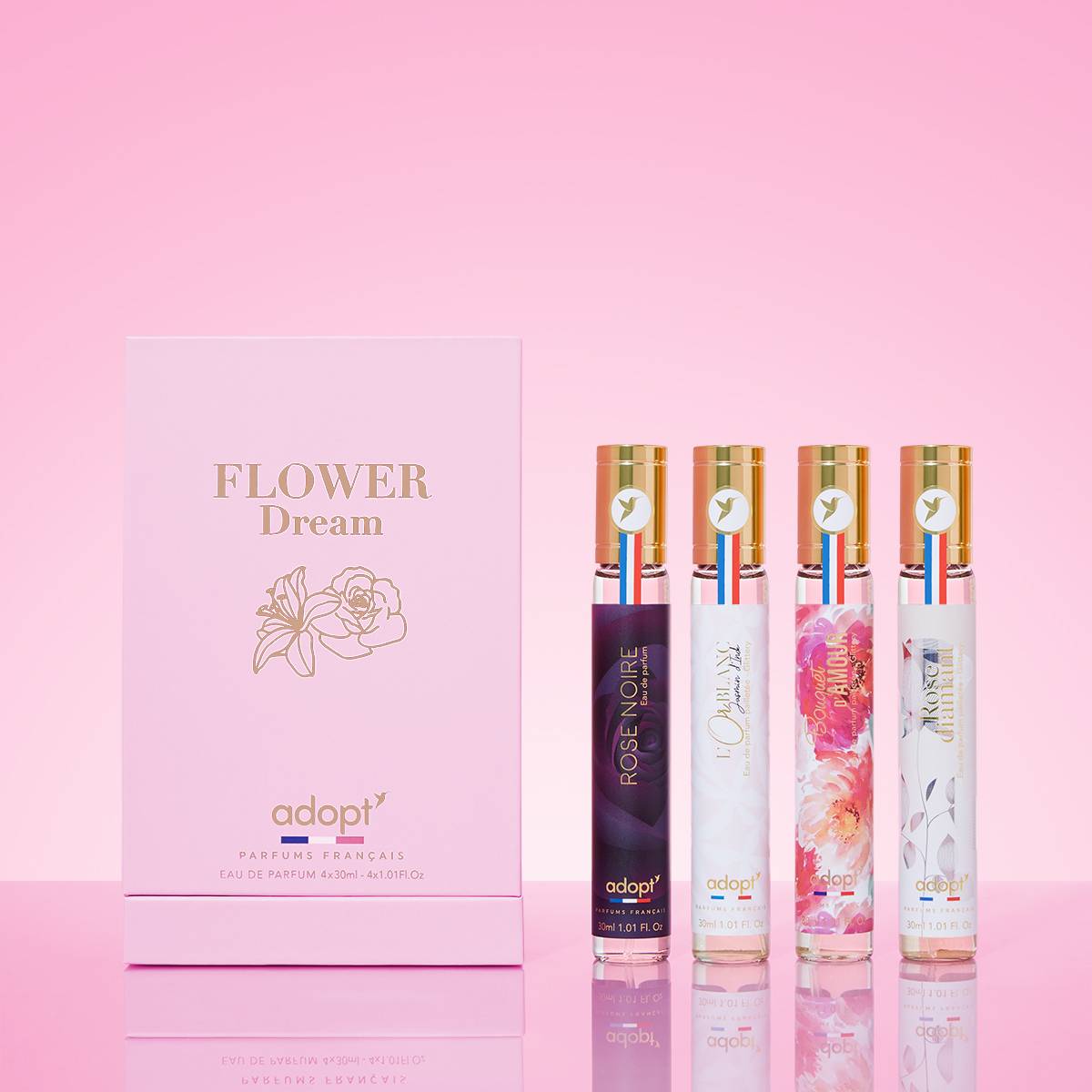 Flower Dream - Set of 4 eaux de parfums Black rose 30 ml + White