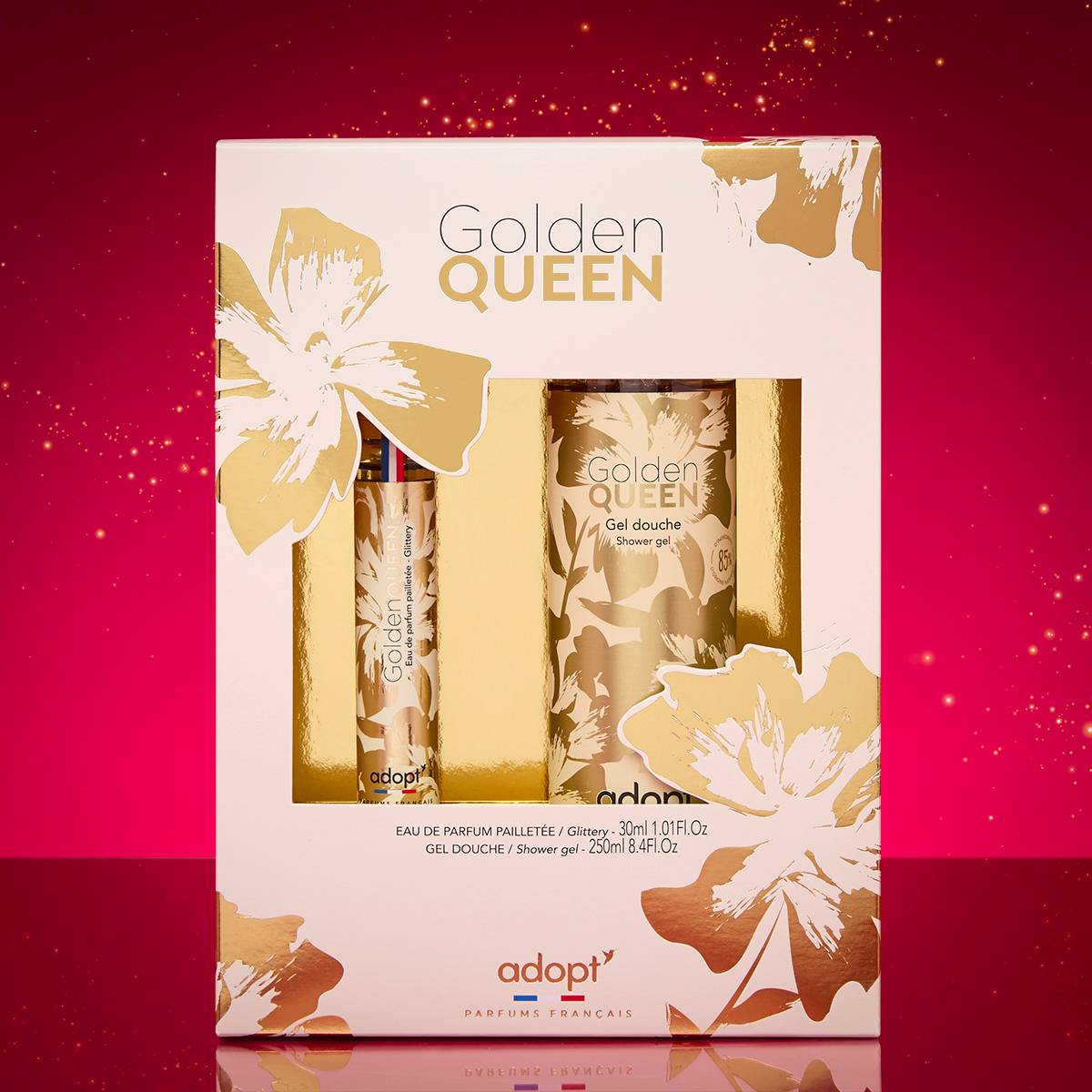 Golden Queen - Cofre 30 ml glittery + gel de ducha de 250 ml