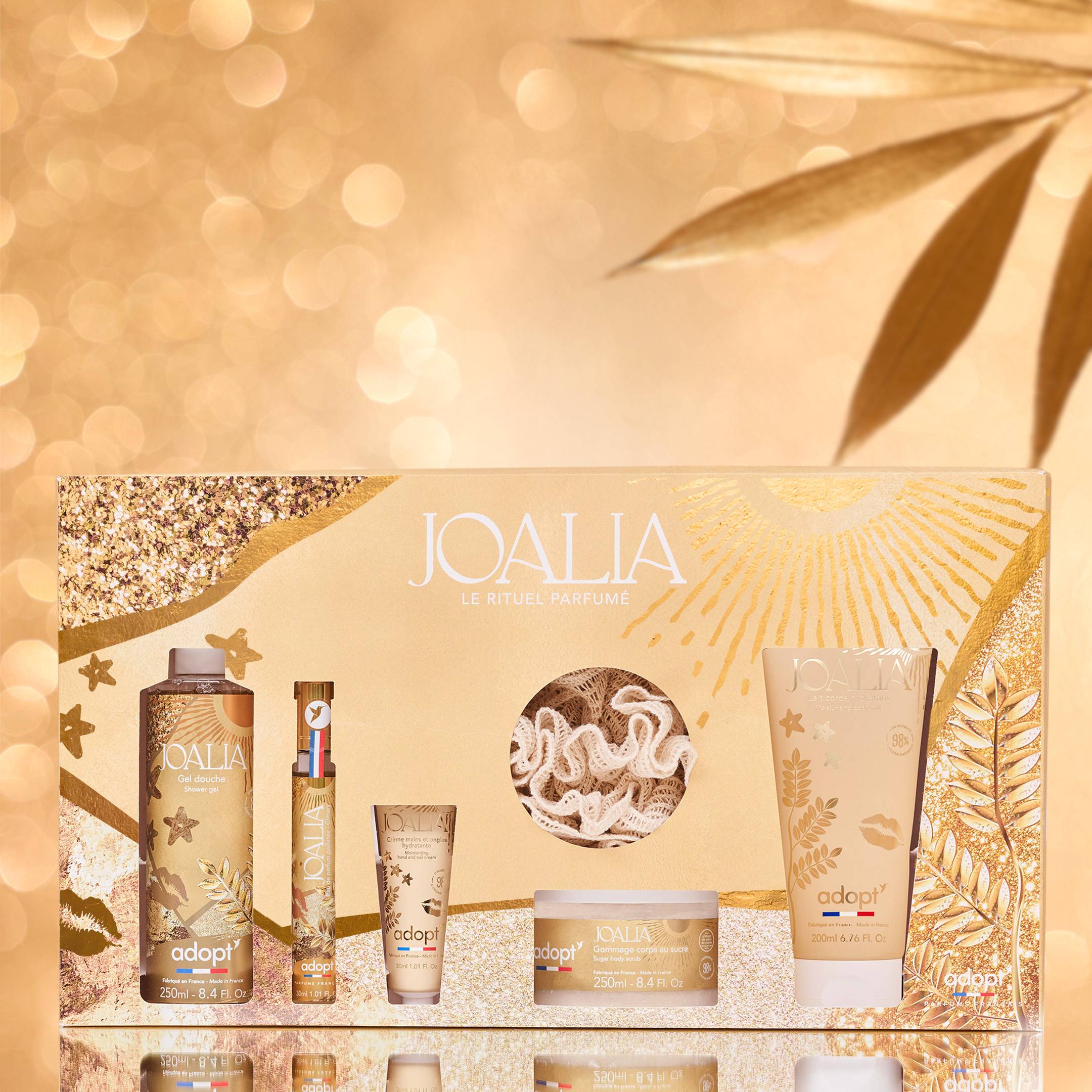 Joalia - Geschenkset Eau de parfum 30 ml + douchegel 250 ml + bodyscrub 250 ml + bodylotion 200 ml + handcrème 30 ml + badbloem