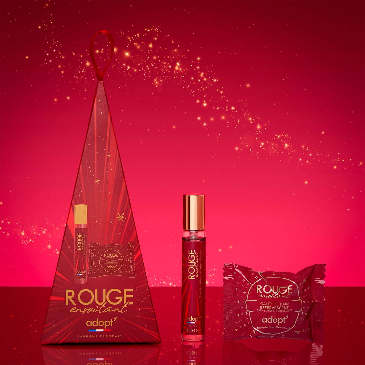 Rouge Envoûtant - Eau de Parfum 10 ml + 32 g Bath Pebble Geschenkset