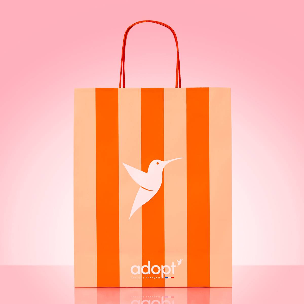 Sac papier cadeau - Moyenne taille Orange