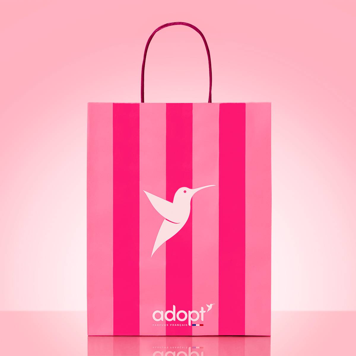 Sac papier cadeau - Moyenne taille Rose