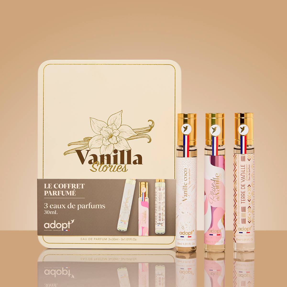 adopt 香水 3本セット Vanilla stories - Metal box 3 x eaux de parfum 30 ml Vanille coco