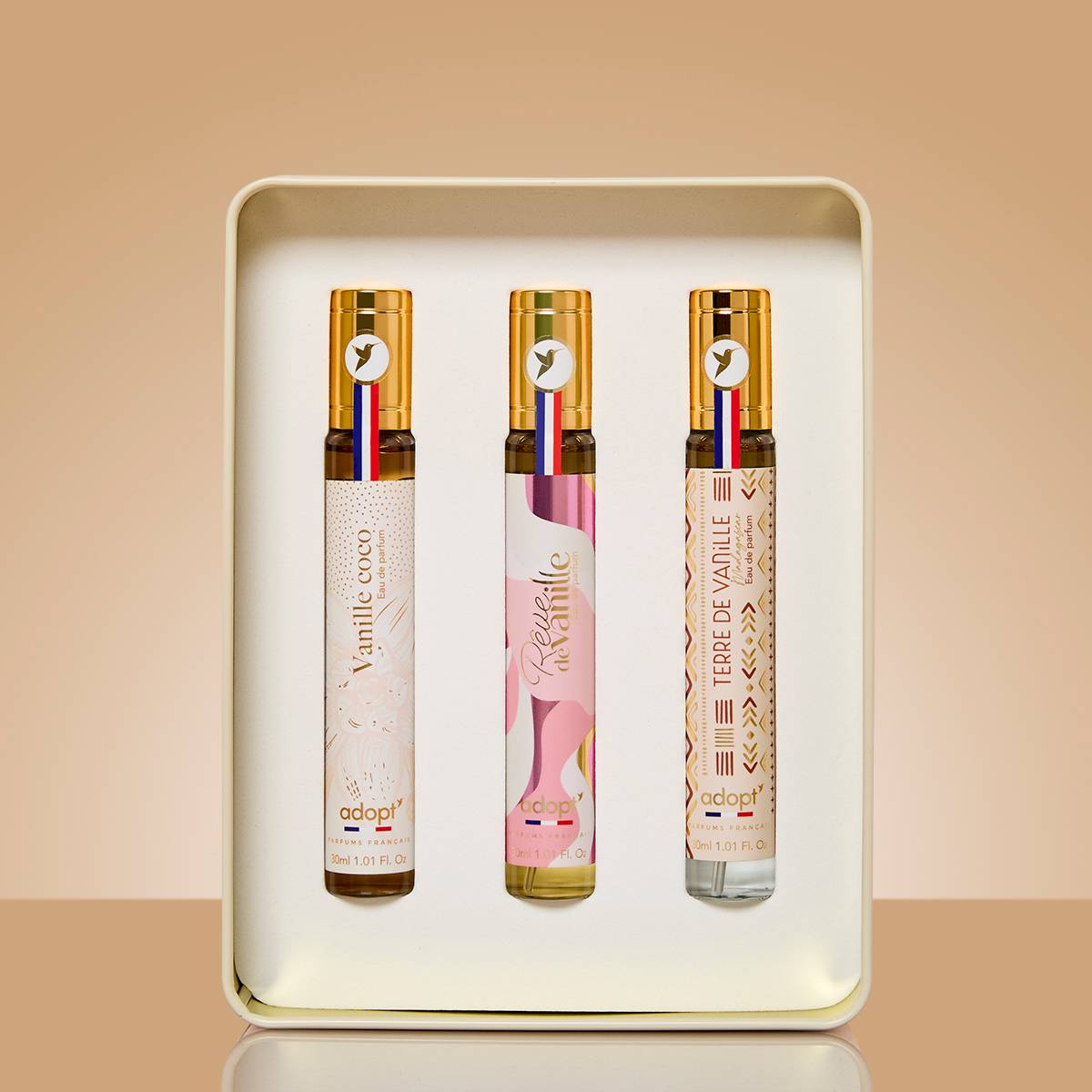 Vanilla stories - Metal box 3 x eaux de parfum 30 ml Vanille coco