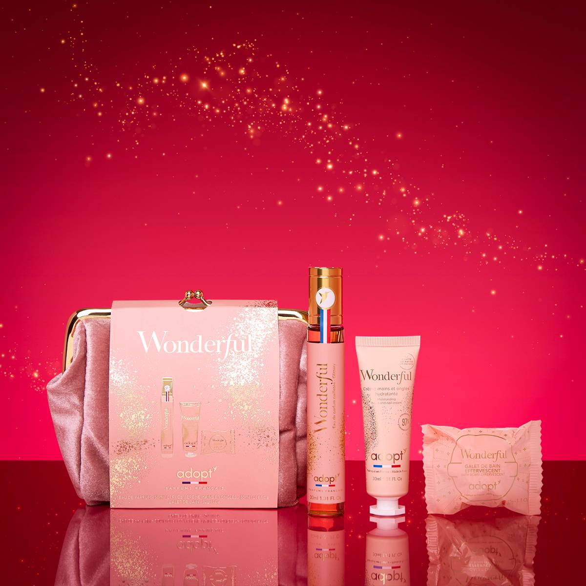 Wonderful - Eau de Parfum 30 ml + Hand Cream 30 ml + Bath Pebble 32g