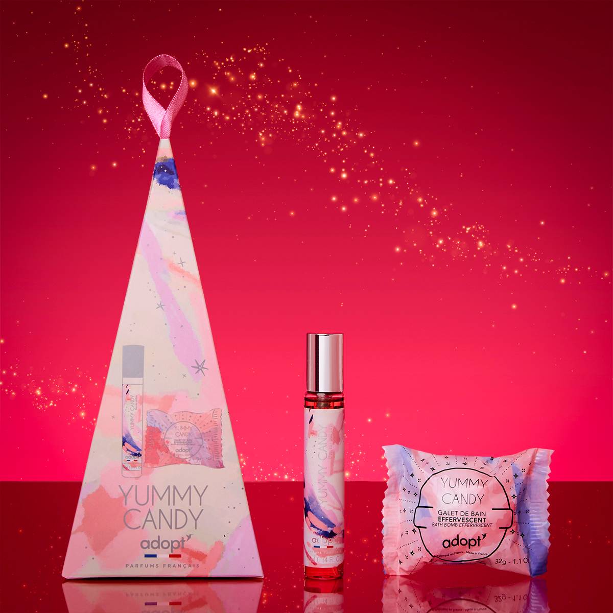 Yummy Candy - Eau de Parfum 10 ml + 32 g Bath Pebble Geschenkset