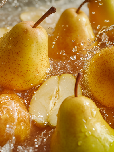 Poire juteuse brume